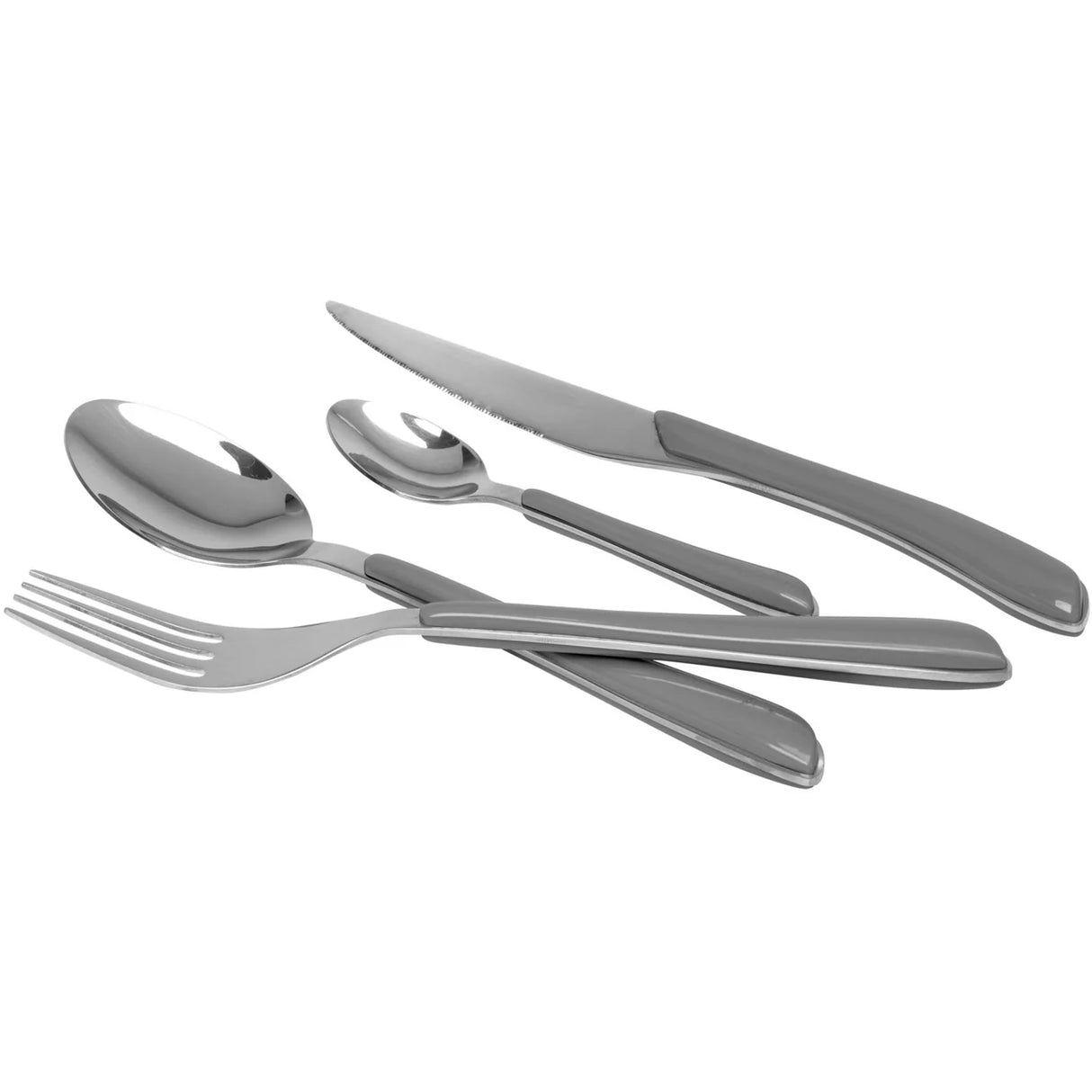 Servizio posate in acciaio inox Grigio 24 pezzi Glossy by Gusto Casa