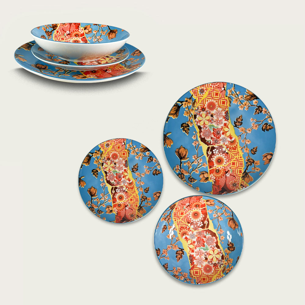 Servizio di piatti 18 pezzi JAPAN BLU by Arca