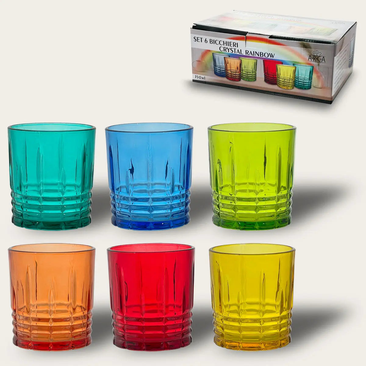 Set 6 Bicchieri Maui Colorati by Arca