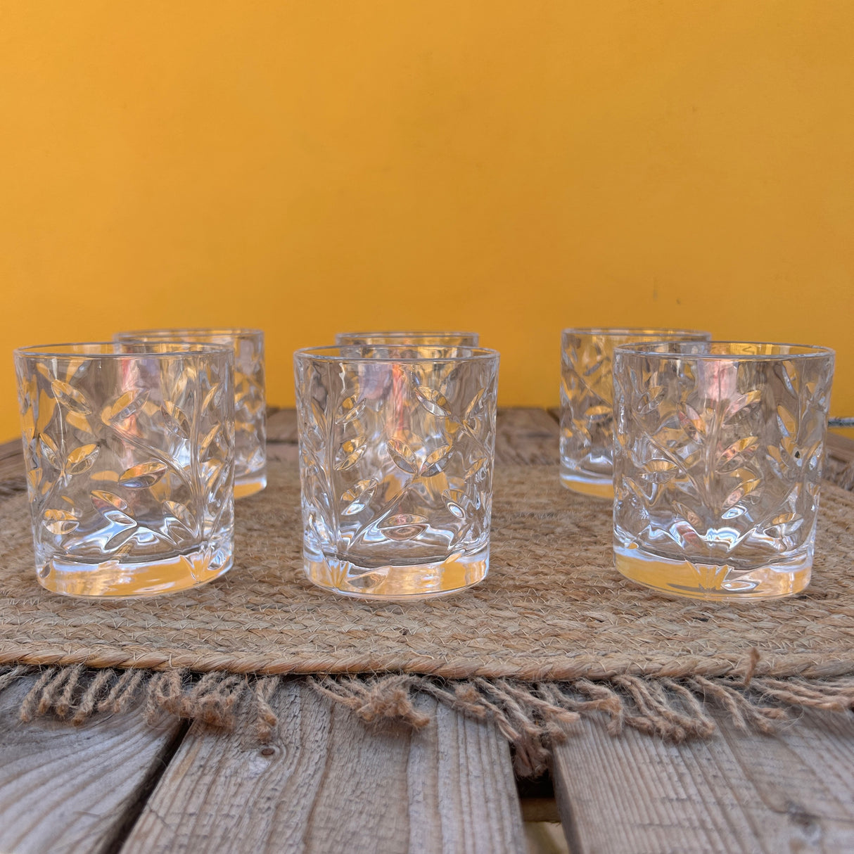 Set 6 Bicchieri LAURUS By Cristalleria Italiana RCR