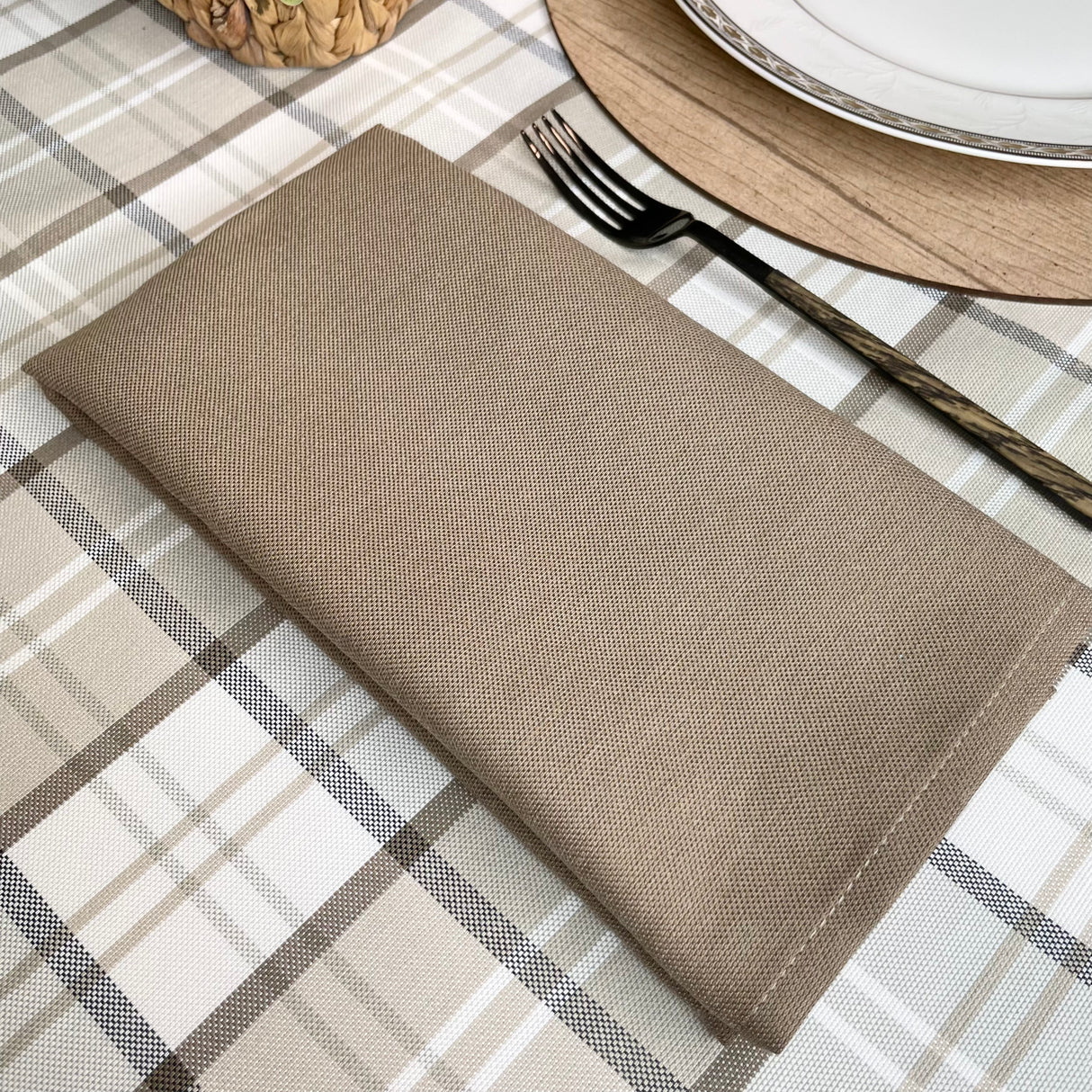 Tovaglia TARTAN tortora By Magilu