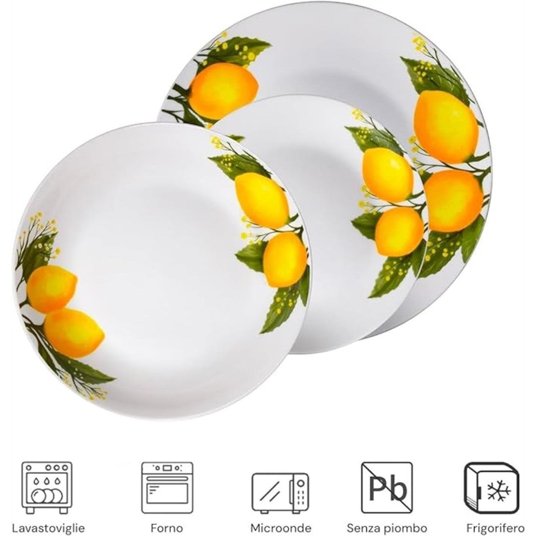 Servizio piatti 18 pezzi LIMONI - Casa Milano