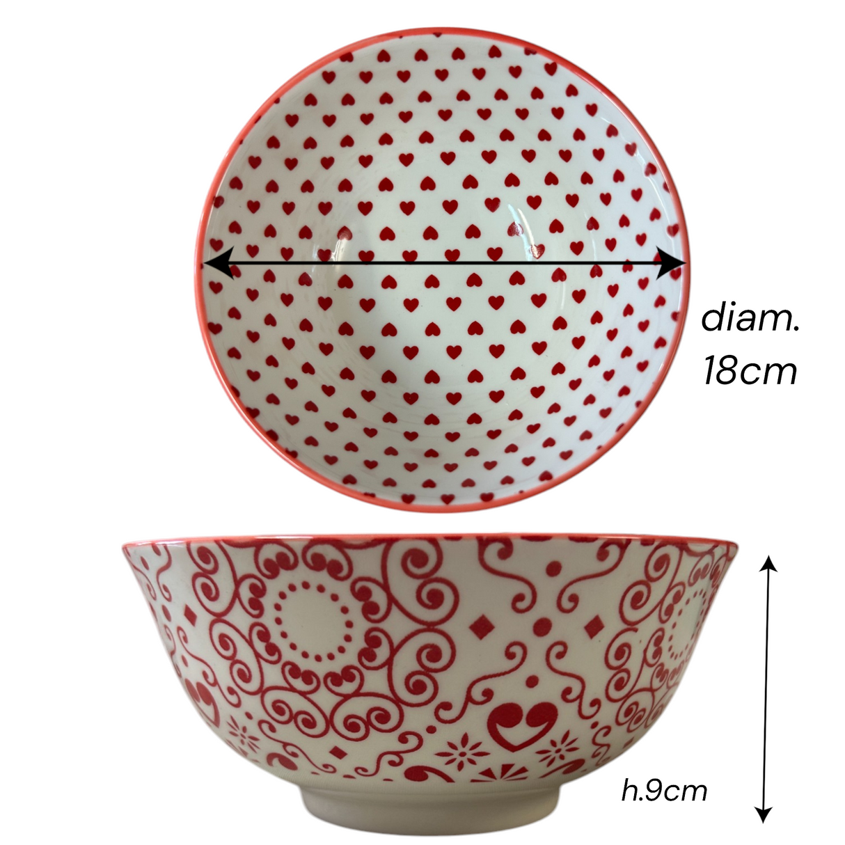 Ciotola CUORE 18X9 cm by Master Casa