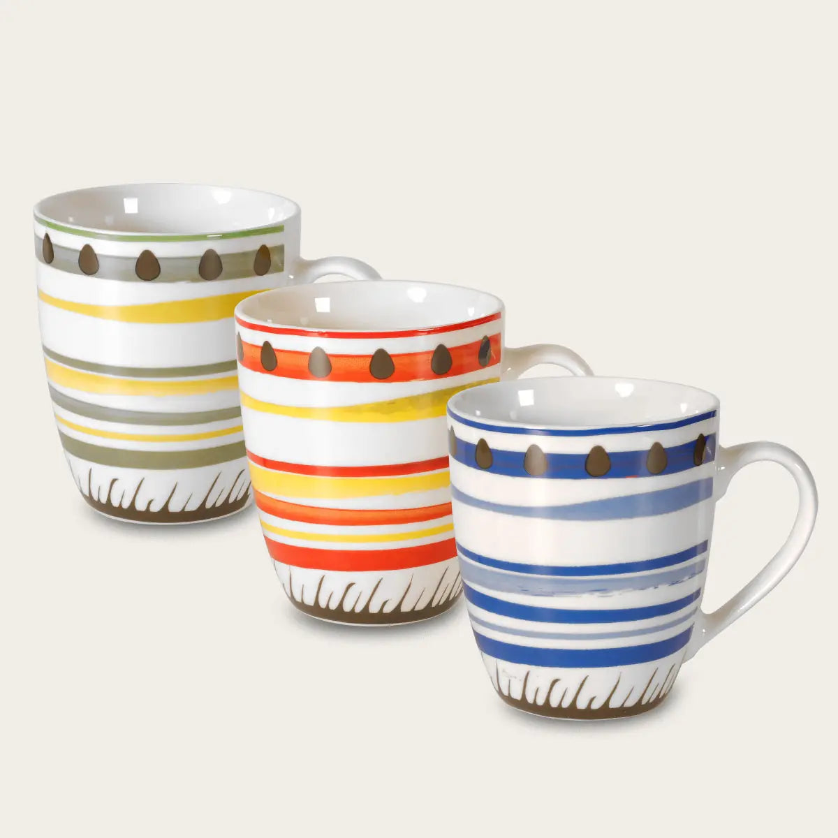 Set 3 Tazze Mug Apulia Spirale In Porcellana by Arca