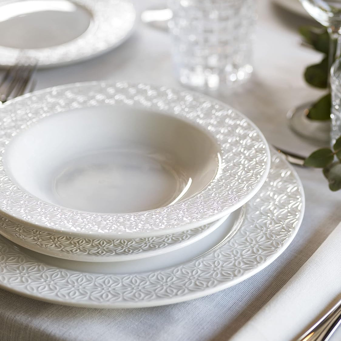 Servizio di piatti 18 pezzi OLIMPIA MARGARET by Tognana
