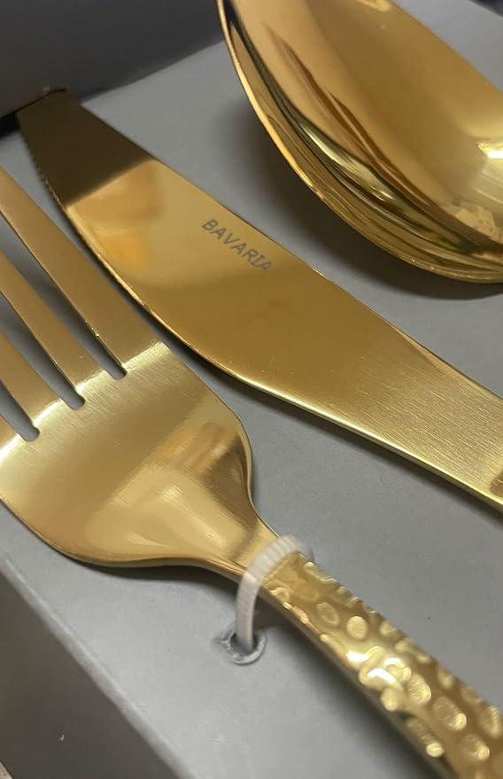 Set Posate 24 Pezzi ACCIAI GOLD 3023G By Bavaria