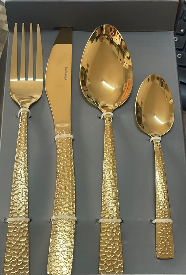 Set Posate 24 Pezzi ACCIAI GOLD 3023G By Bavaria