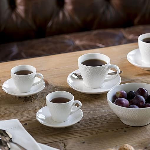 Confezione 6 tazze caffè con piattino OLIMPIA MARGARET by Tognana