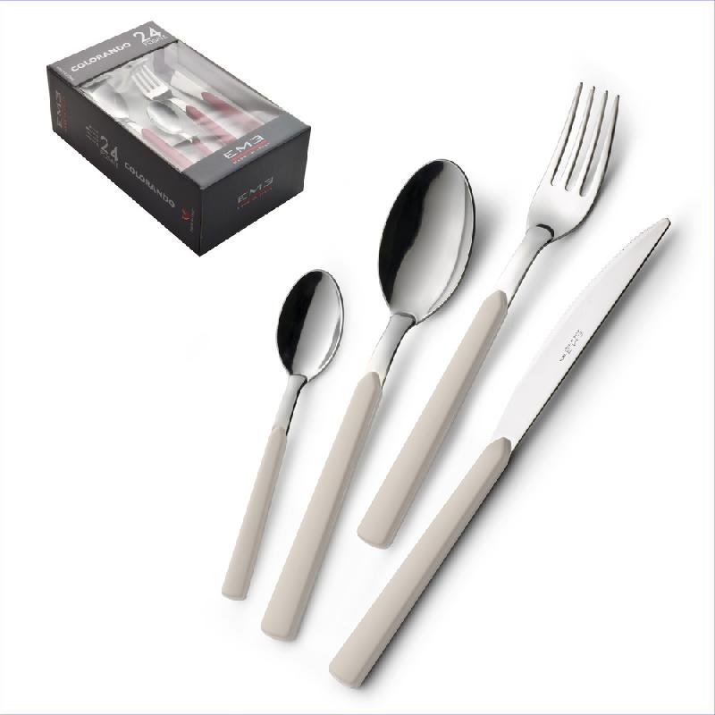 Set 24 Pezzi posate COLORANDIA in acciaio inox by EME