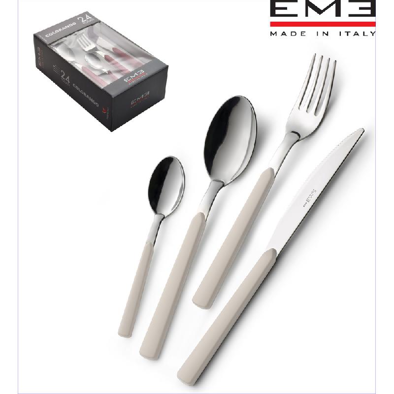 Set 24 Pezzi posate COLORANDIA in acciaio inox by EME