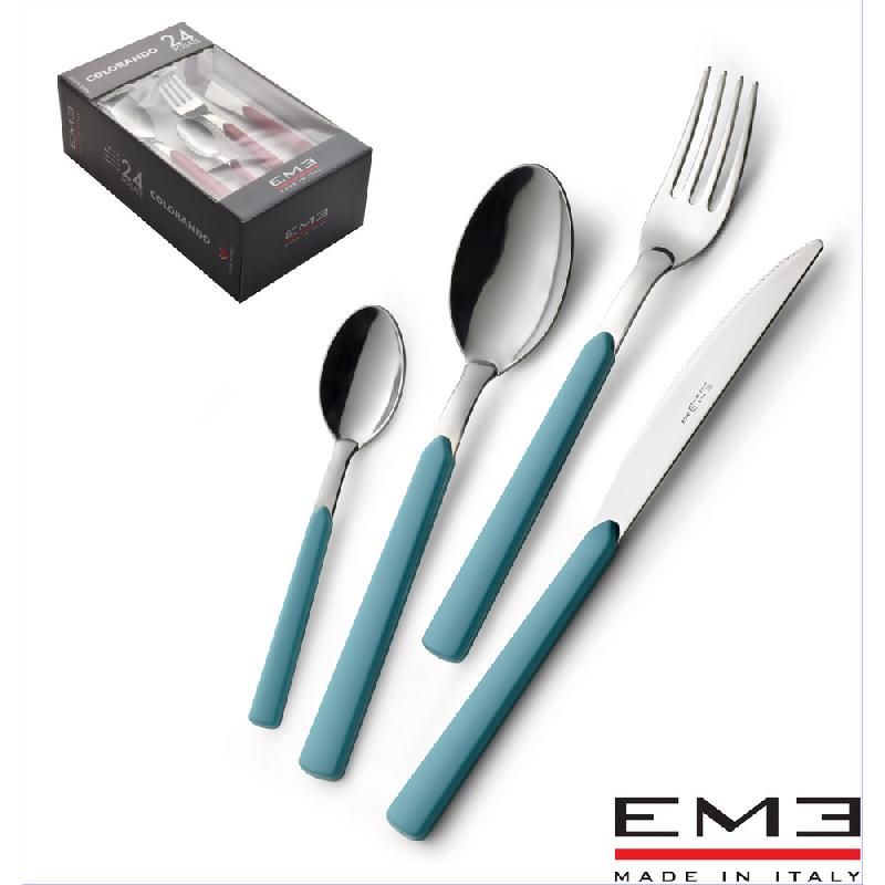 Set 24 Pezzi posate COLORANDIA in acciaio inox by EME