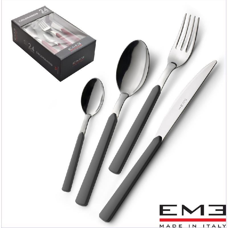 Set 24 Pezzi posate COLORANDIA in acciaio inox by EME