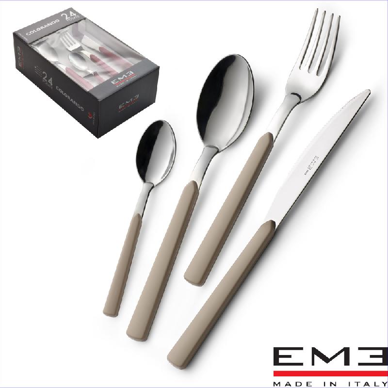 Set 24 Pezzi posate COLORANDIA in acciaio inox by EME
