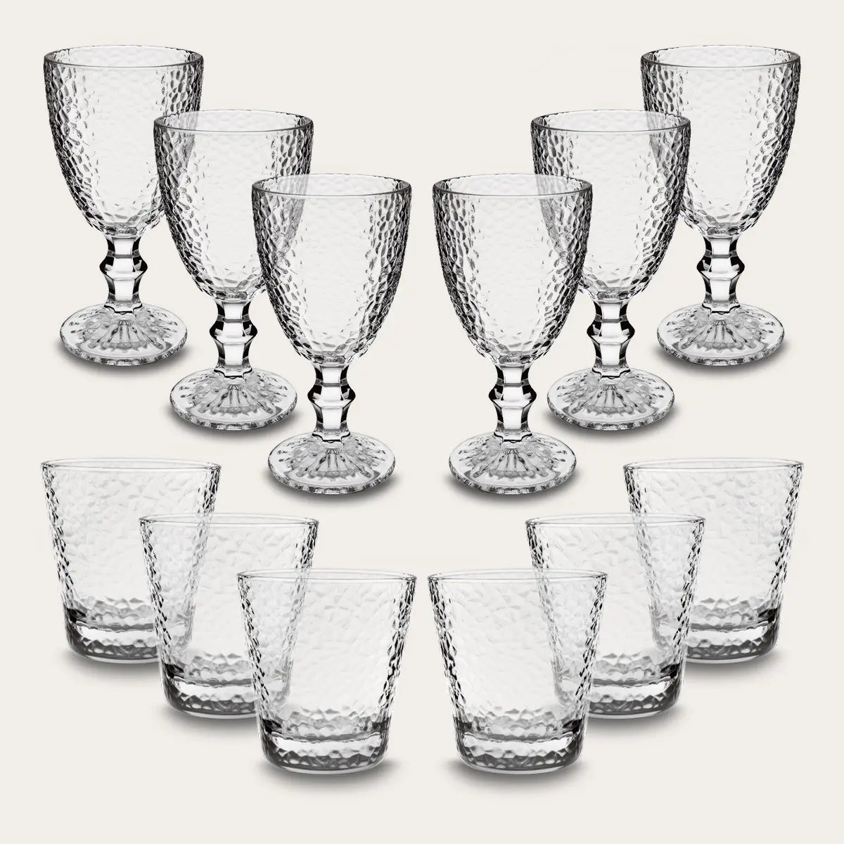 Set 12 Bicchieri Armonia Serie Pura In Vetro by Arca