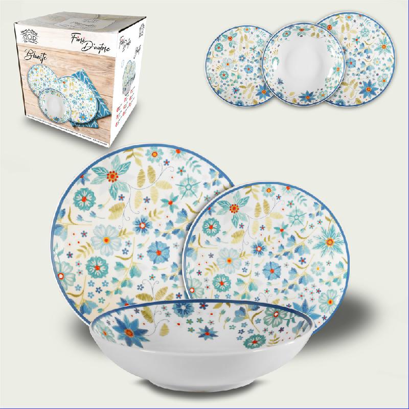 Servizio di Piatti 18 pezzi BLUARTE by Arca