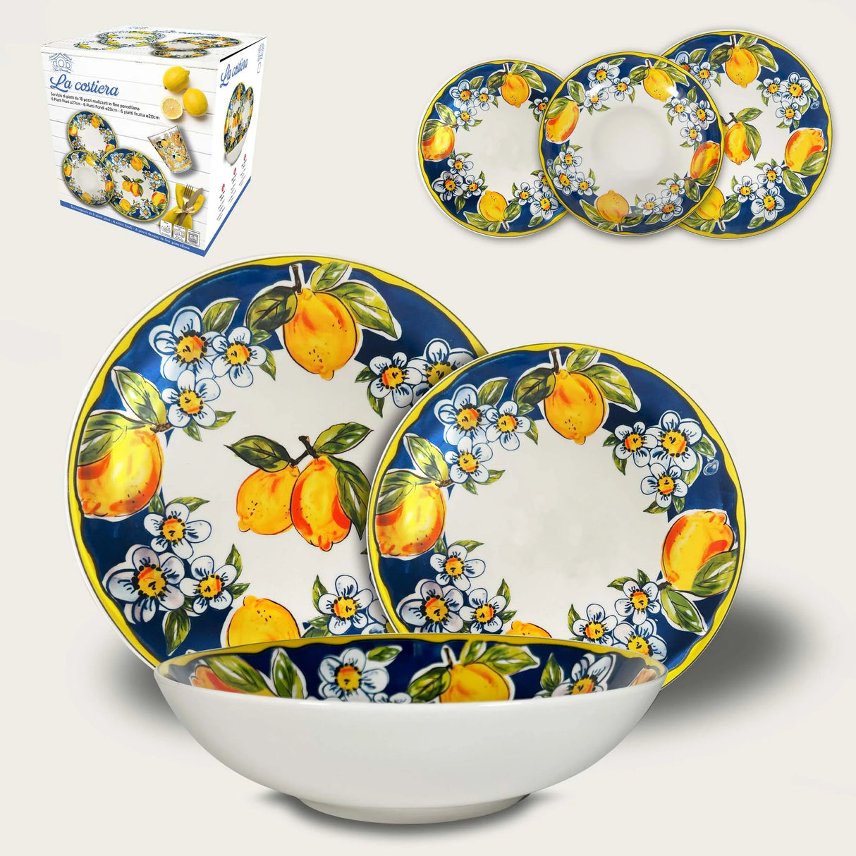 Servizio di Piatti 18 pezzi LA COSTIERA by Arca