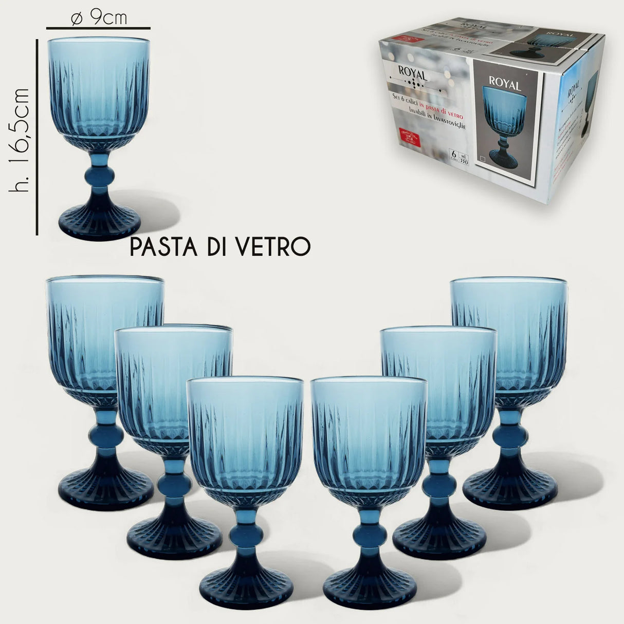 Bicchieri o Calici ROYAL blu - Arca