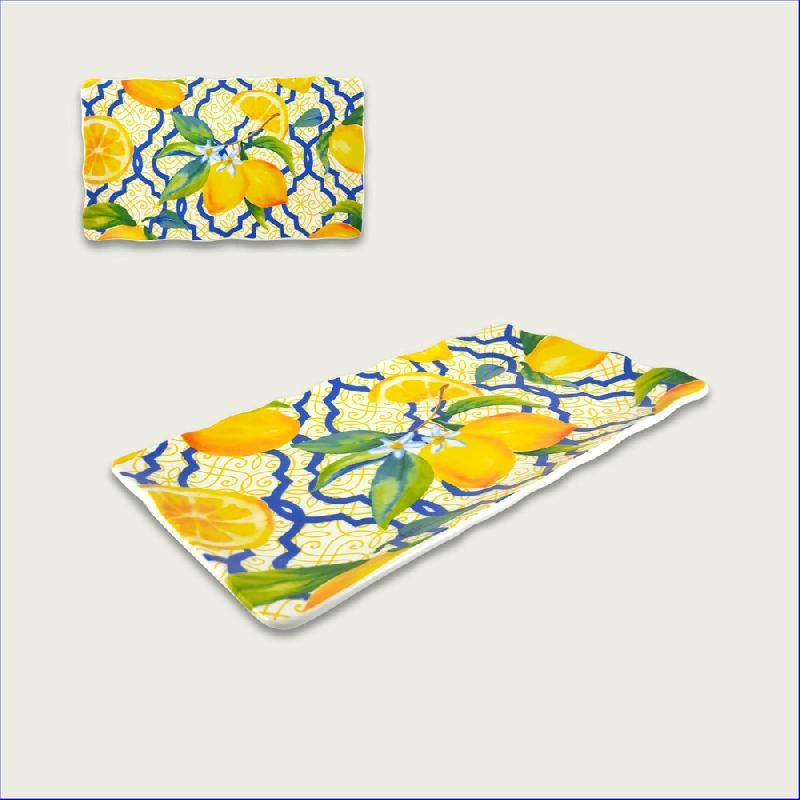 Vassio Rettangolare ISCHIA 36X23 cm In Melamina Decoro Ischia by Arca