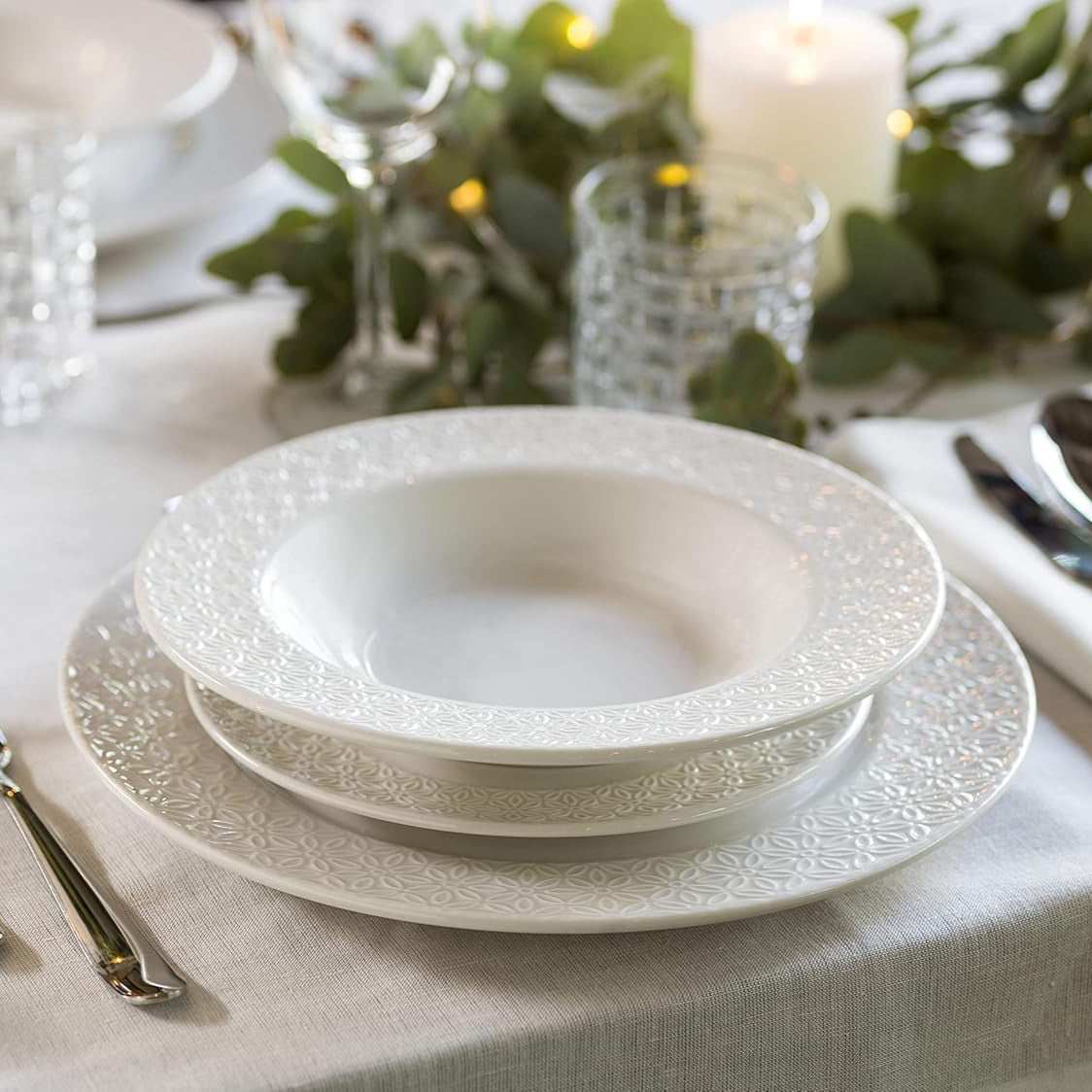 Servizio di piatti 18 pezzi OLIMPIA MARGARET by Tognana