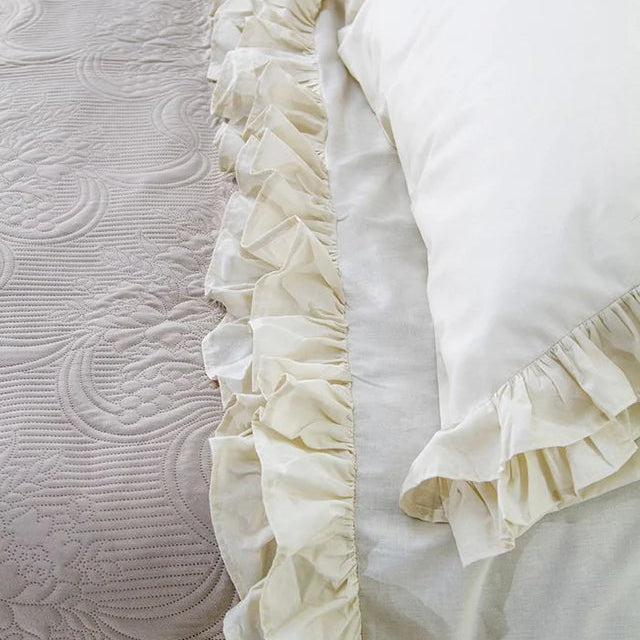 Completo Letto BRIGITTE con Rouches – L’Atelier 17 | Singolo, 1 Piazza e Mezza, Matrimoniale