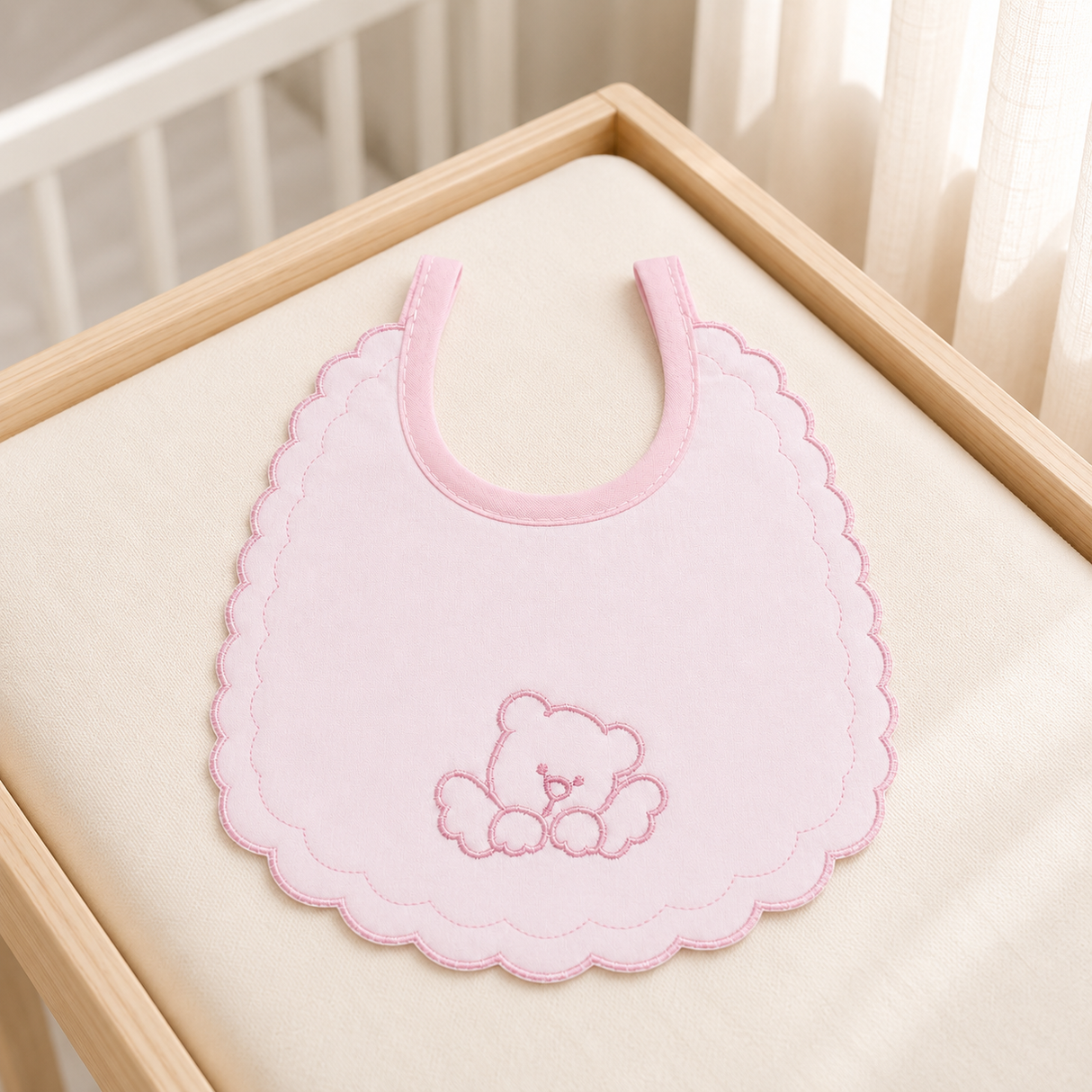 Bavaglino Neonato Orsetto 100% Cotone - Irge