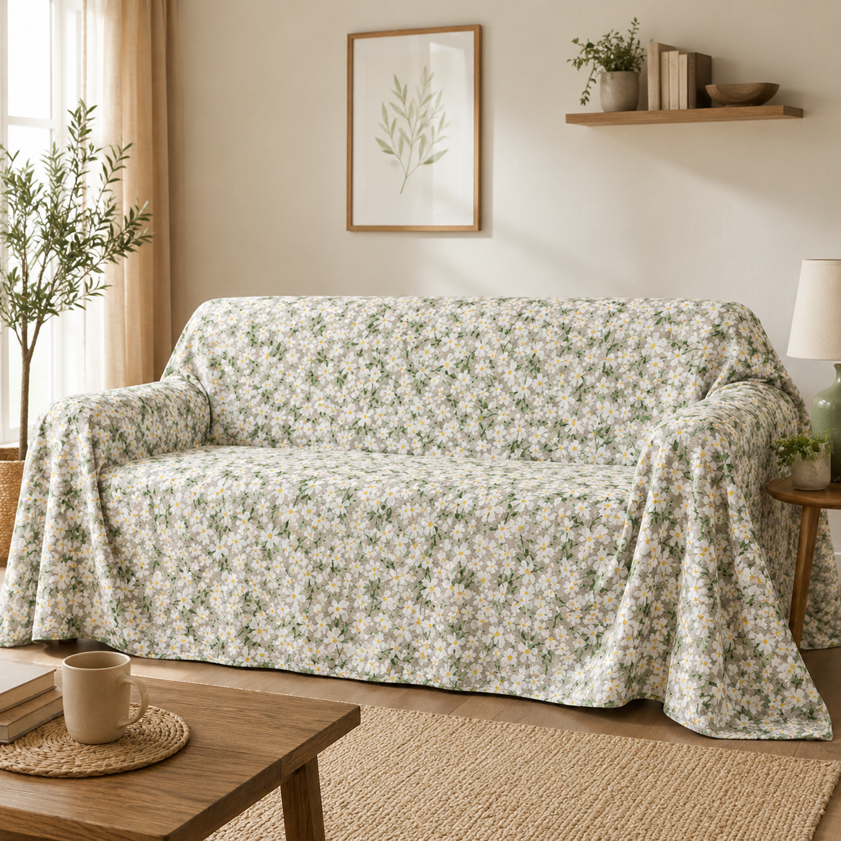 Telo Arredo Copritutto Harmony 2 Posti 260x260 in Cotone - BA
