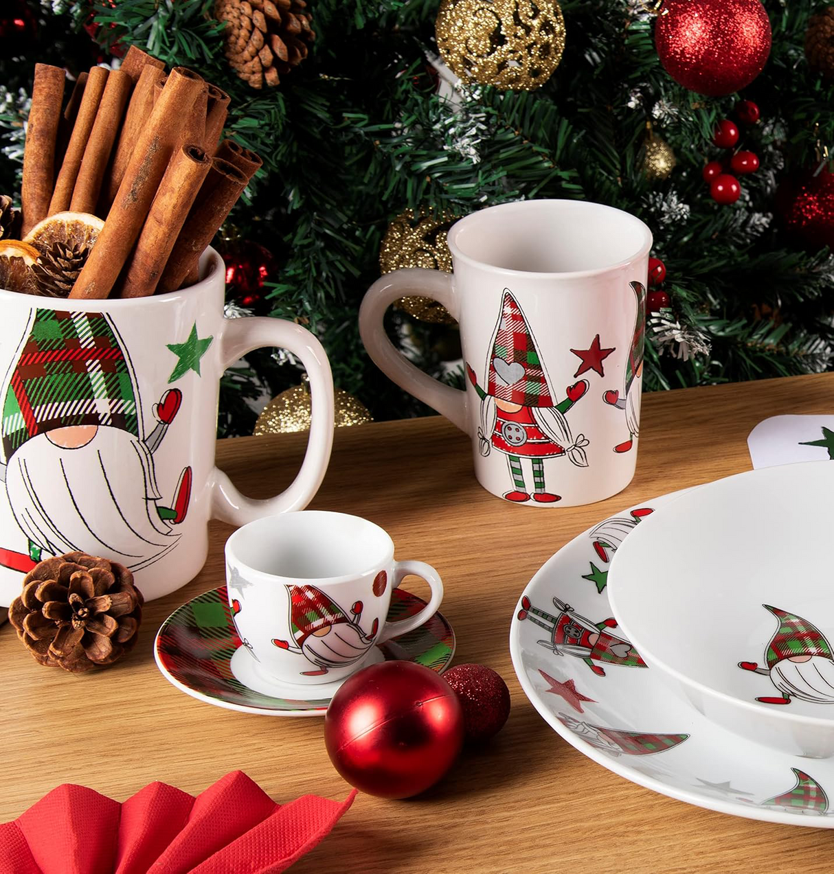 Mug XL TARTAN GNOME By Excelsa (Natale)