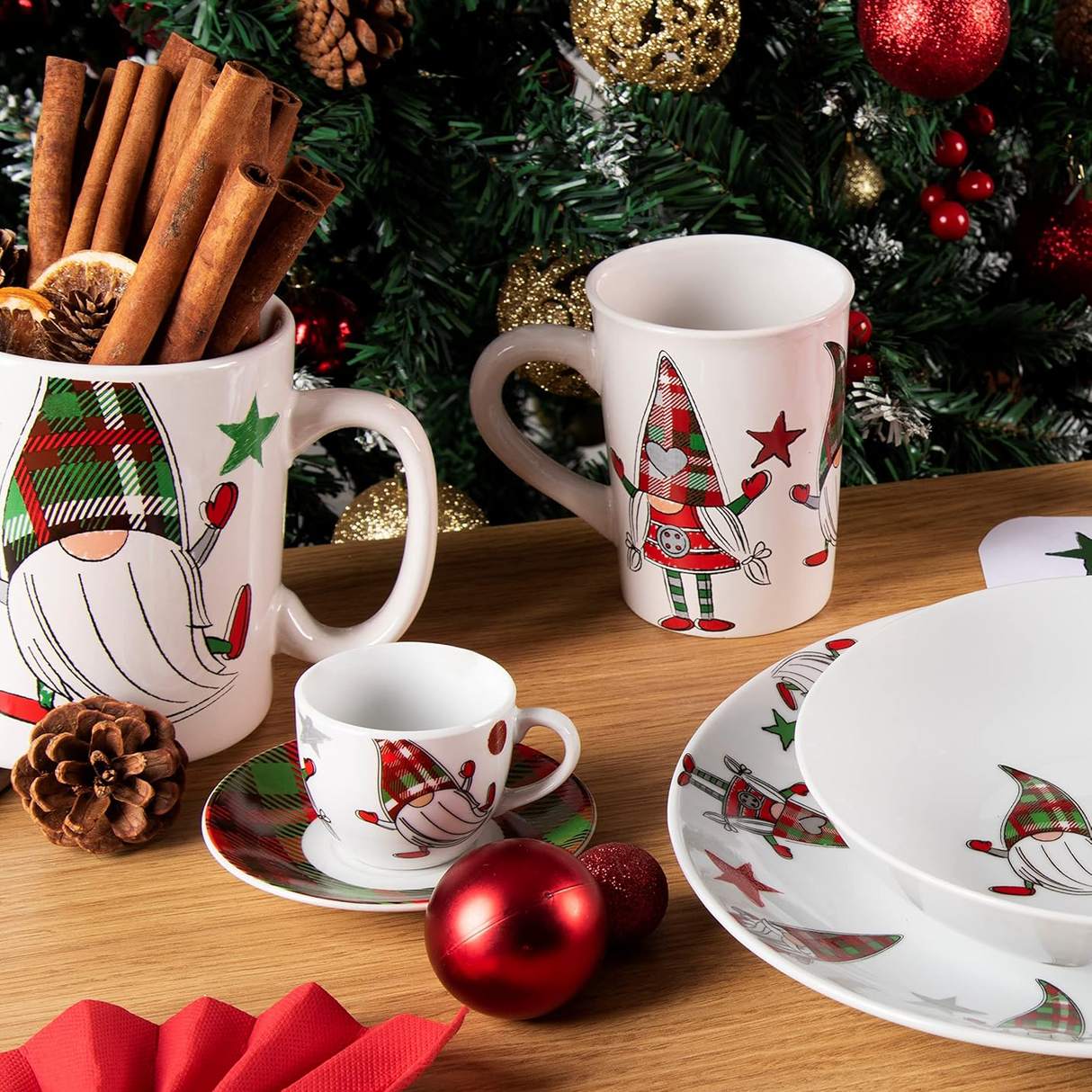 Tazza Natalizia XL TARTAN GNOME - Excelsa