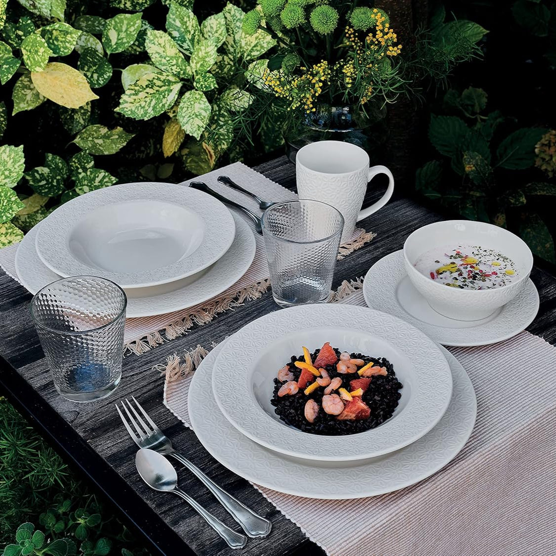 Servizio di piatti 18 pezzi OLIMPIA MARGARET by Tognana