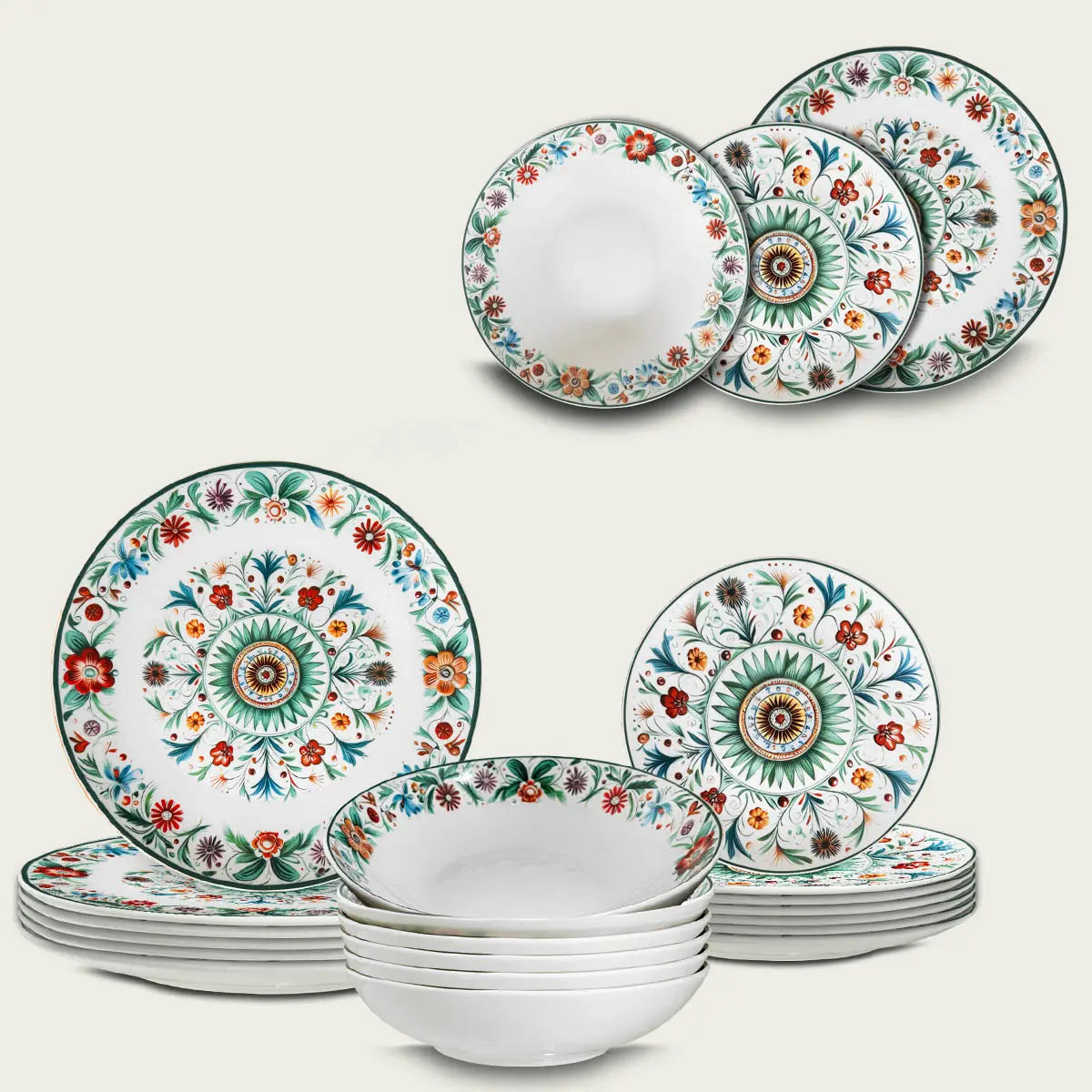 Servizio di Piatti 18 pezzi MILLEFIORI by Arca