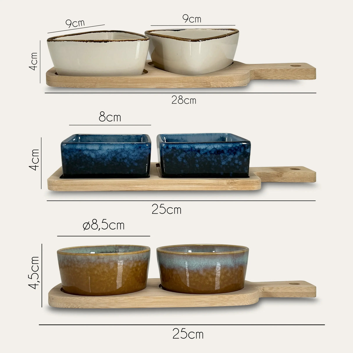 Set 2 Ciotole Reactive Con Vassoio Dinamic by Arca