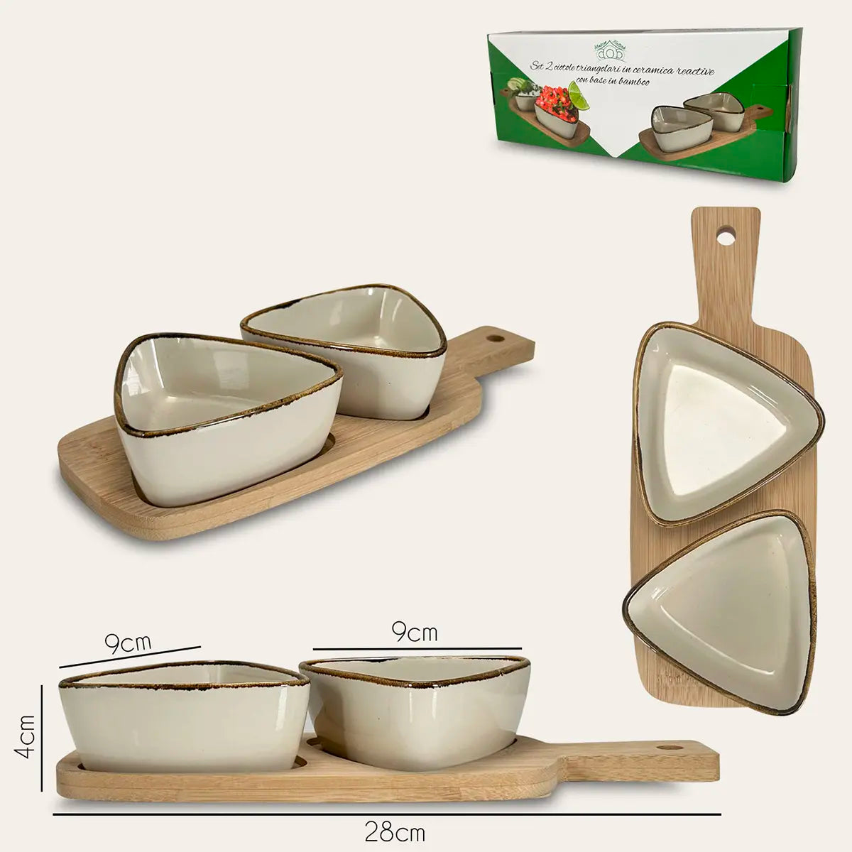 Set 2 Ciotole Reactive Con Vassoio Dinamic by Arca