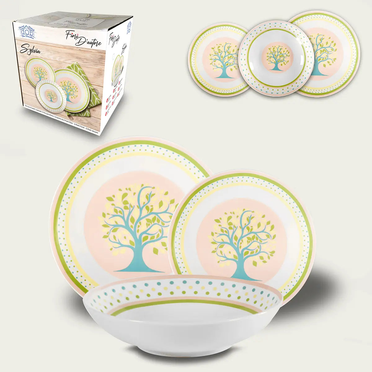 Servizio di Piatti 18 pezzi SYLVIA by Arca