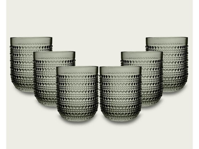 Set 6 Bicchieri In Vetro TUMBLER SERENITY Tondi - Arca
