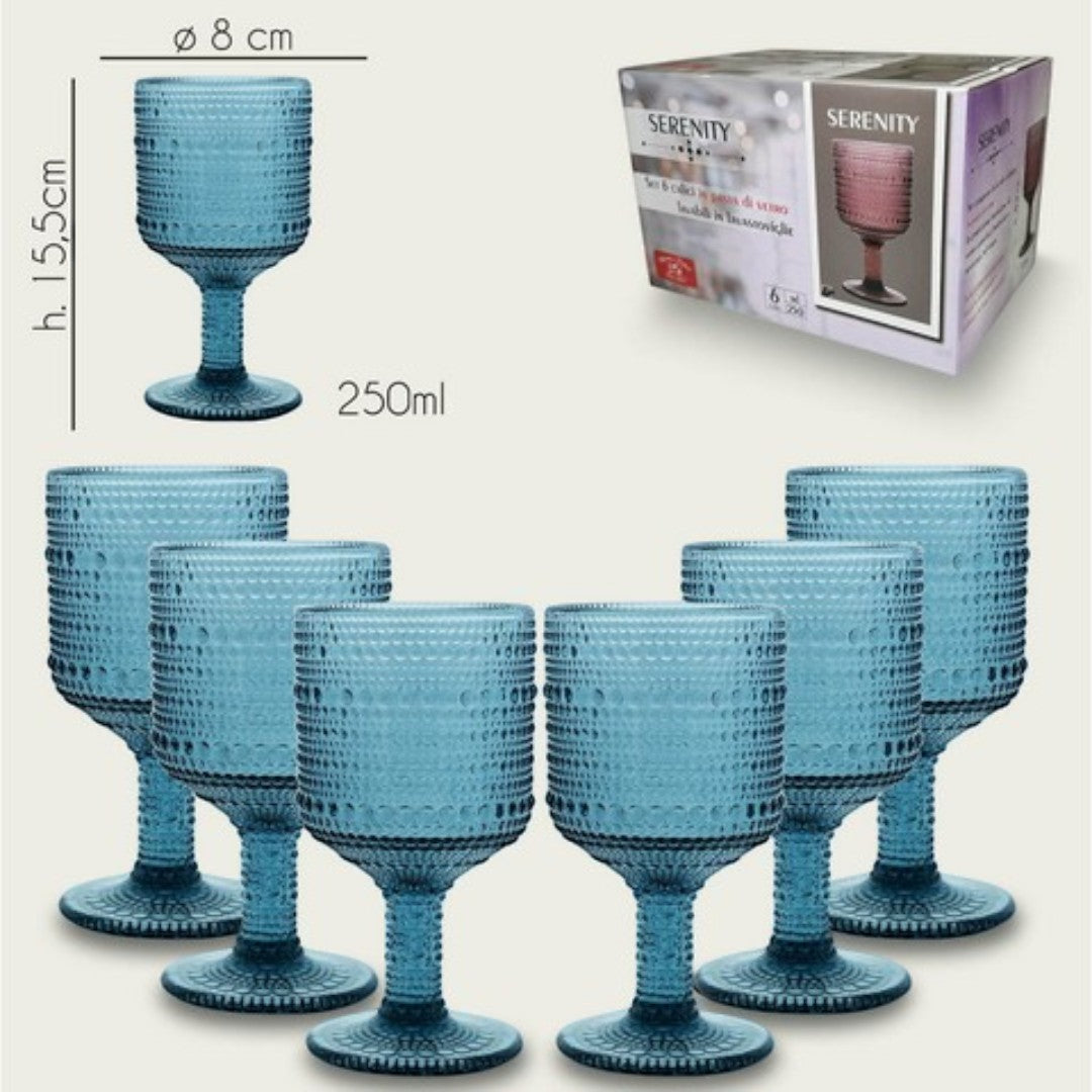 Set 6 Calici In Vetro TUMBLER SERENITY by Arca