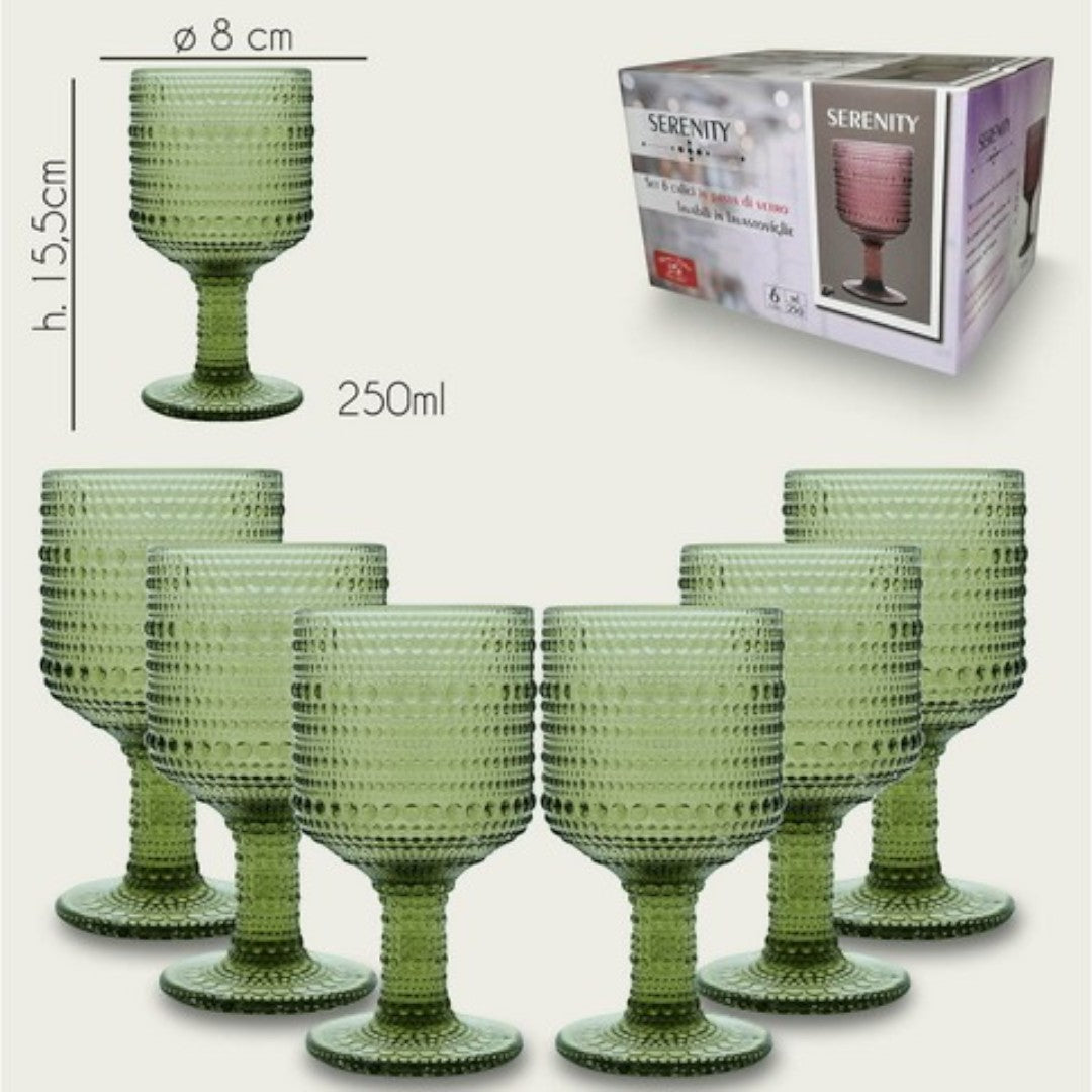 Set 6 Calici In Vetro TUMBLER SERENITY by Arca