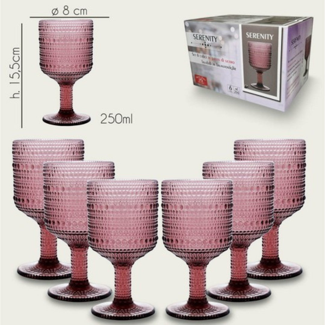 Set 6 Calici In Vetro TUMBLER SERENITY by Arca