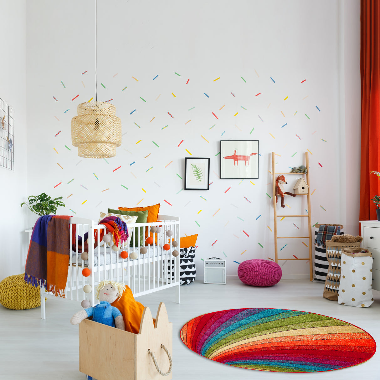 Tappeto FAIRY (misure extra) dis. arcobaleno by Karì