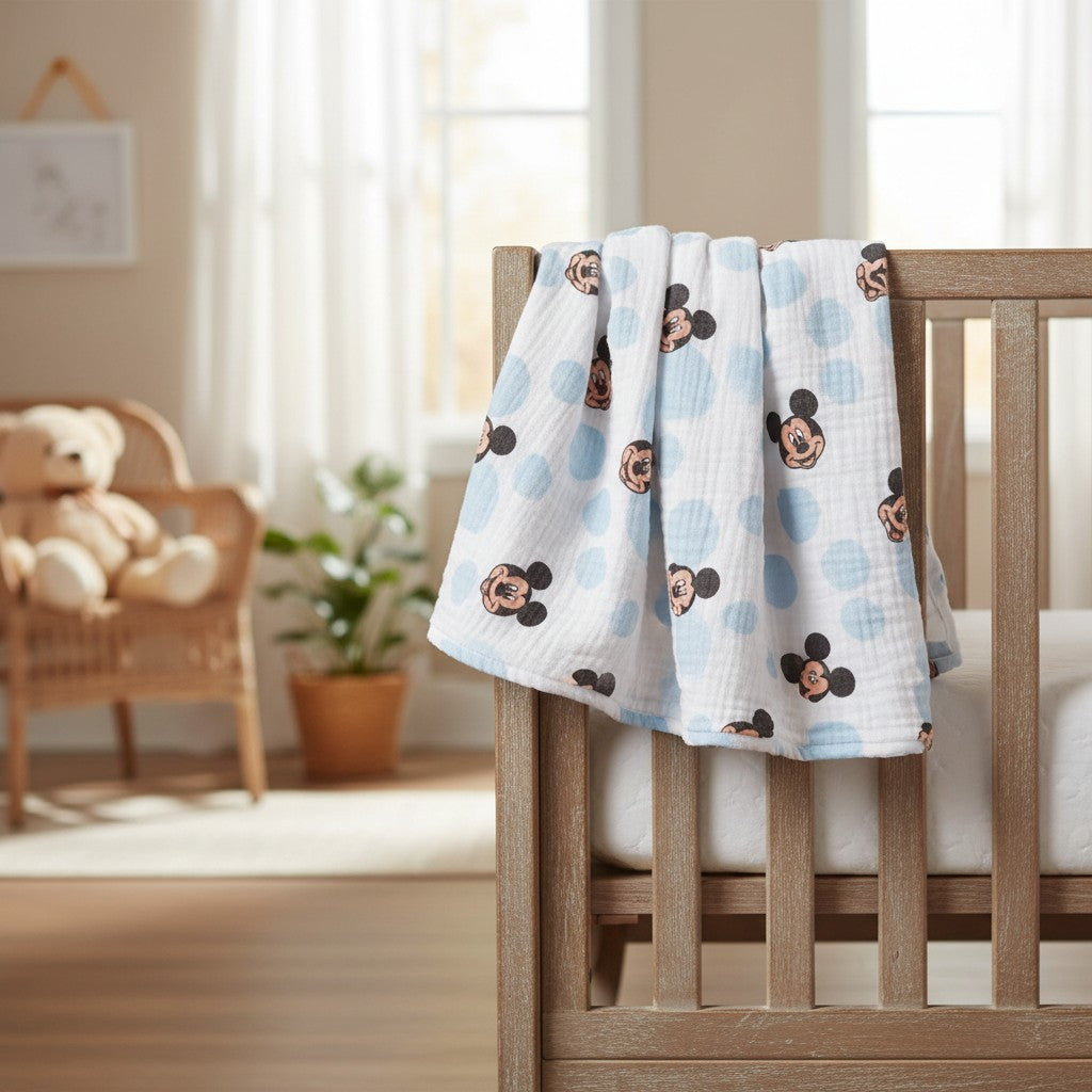 Copertina/Mussola Mickey Mouse 75x100 cm in cotone - Disney Baby