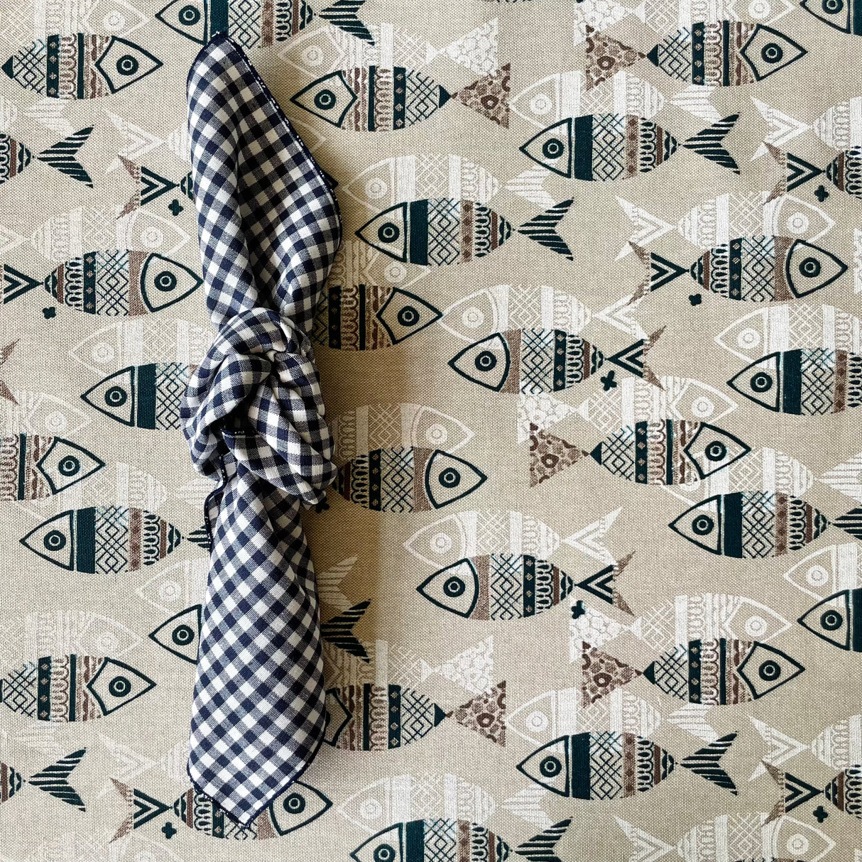 Tovaglia MEDITERRANEO PESCI in cotone By Magilu