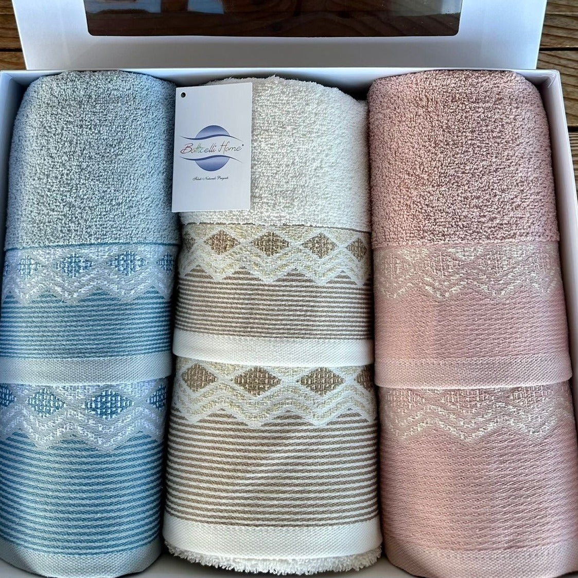 Set Asciugamani 3+3 SAONA By BOTTICELLI HOME