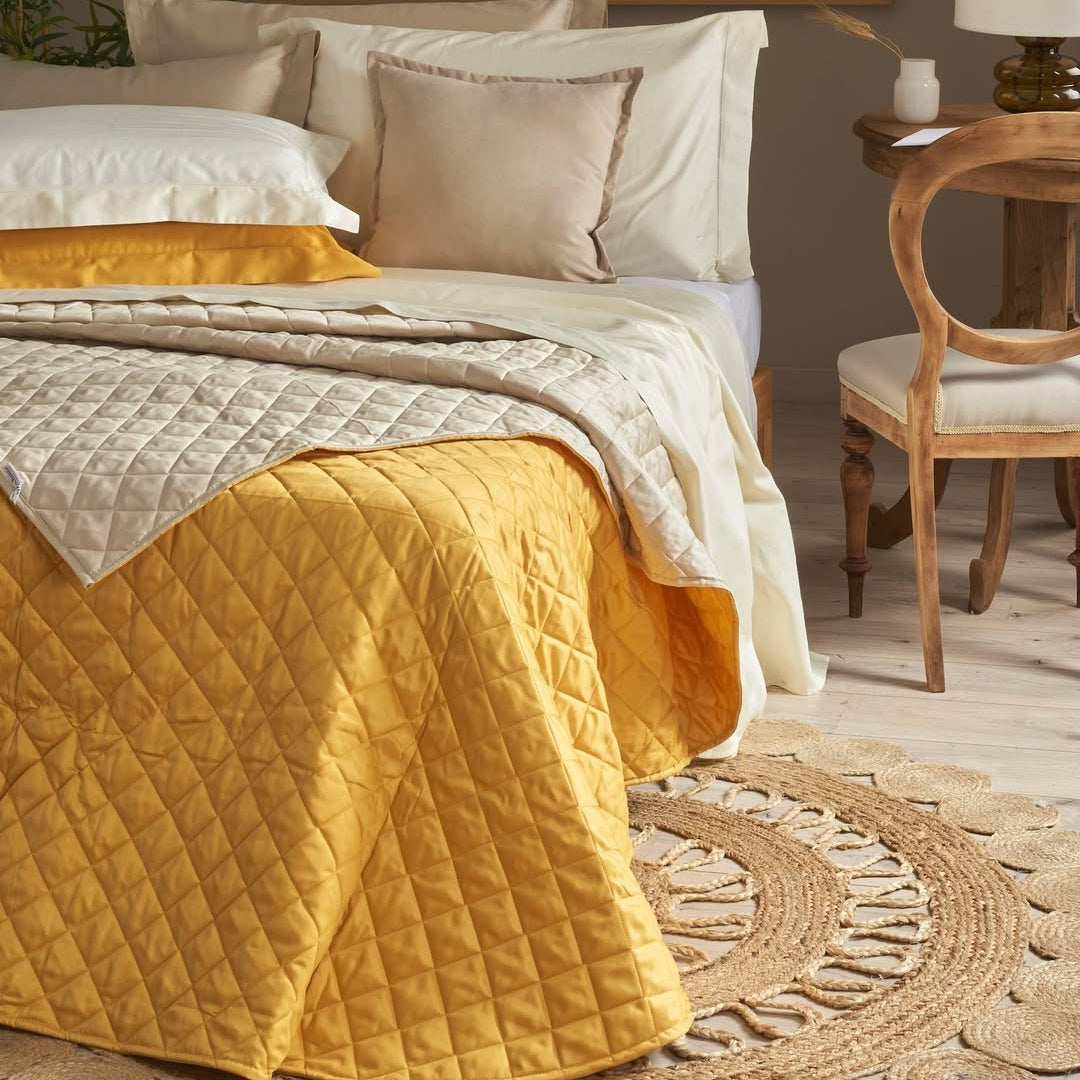 Trapuntino Quilt Double Face Antibes Rombetto Matrimoniale in Raso di Puro Cotone – Via Roma 60