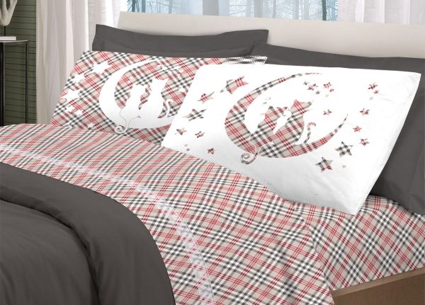 Completo Lenzuola DILLO ALLA LUNA matrimoniale By Pensieri Delicati