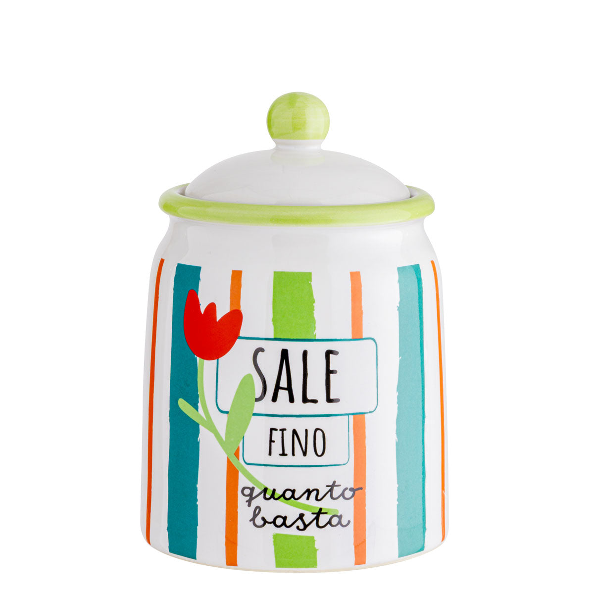 Barattolo Sale Fino Stoneware Life Style ø11x16 cm - Montemaggi