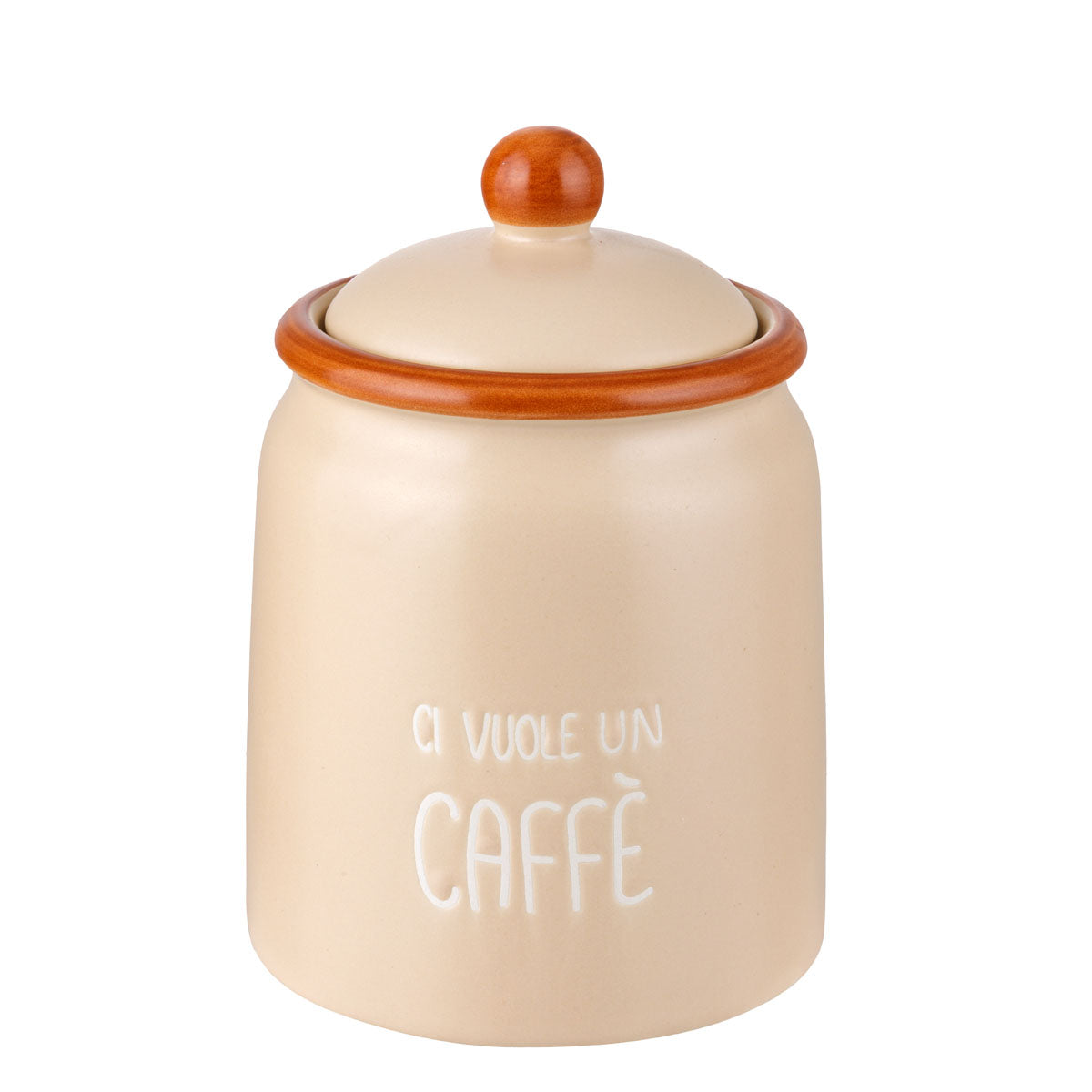 Barattolo Caffè COLORS Montemaggi Beige in Stoneware 11x16 cm