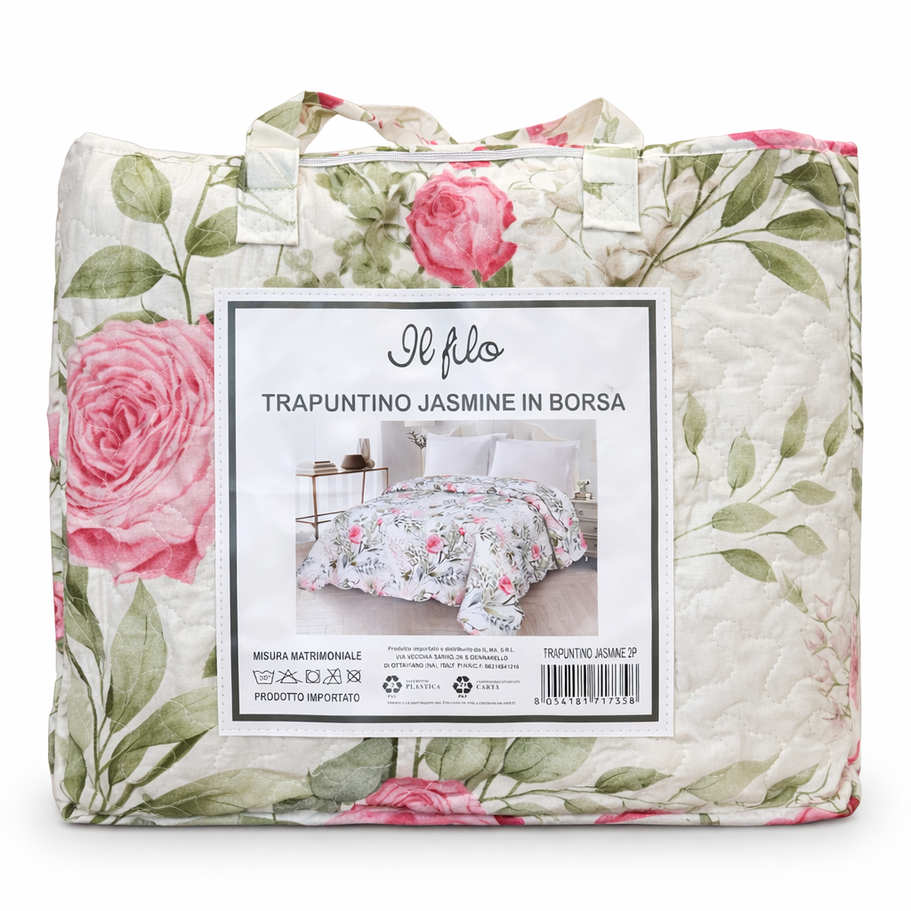 Trapuntino Jasmine in Borsa 255x255 cm - Il Filo