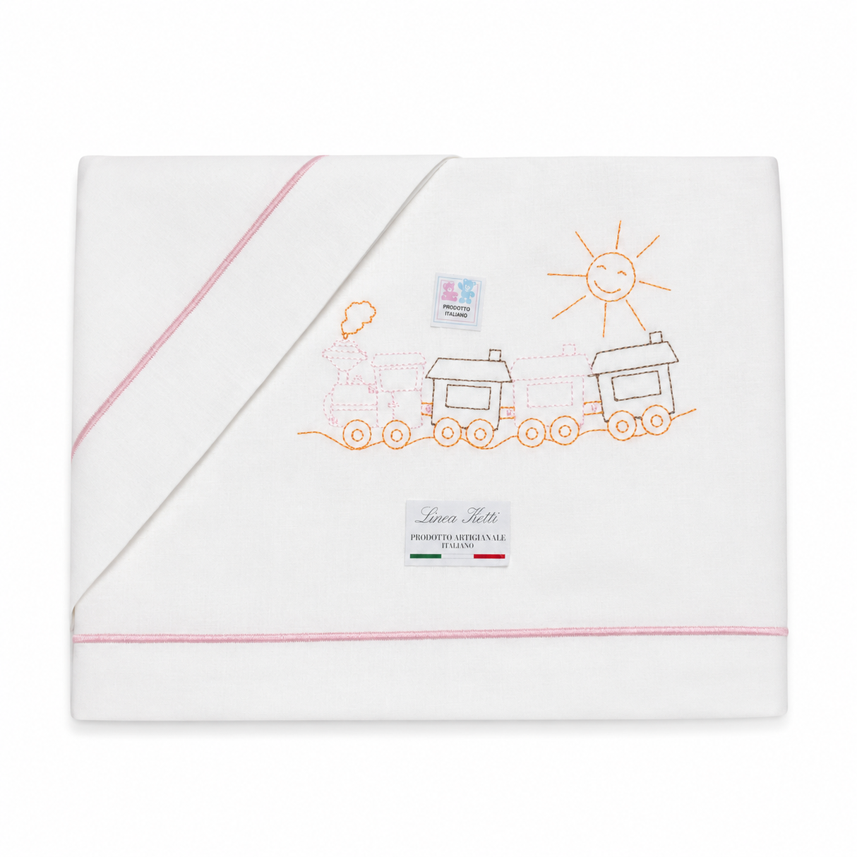 Completo Lenzuola Culla Trenino 100% Cotone - Linea Ketti