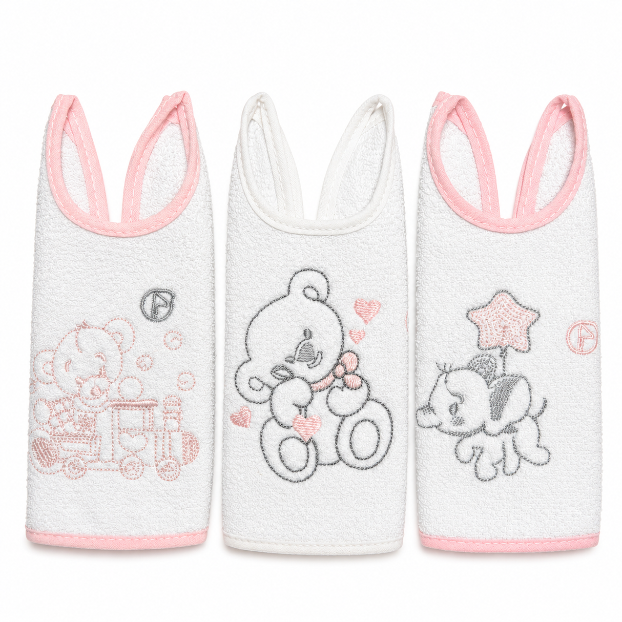 Set 3 Bavaglini Dolci Coccole in Spugna - 7 Sons