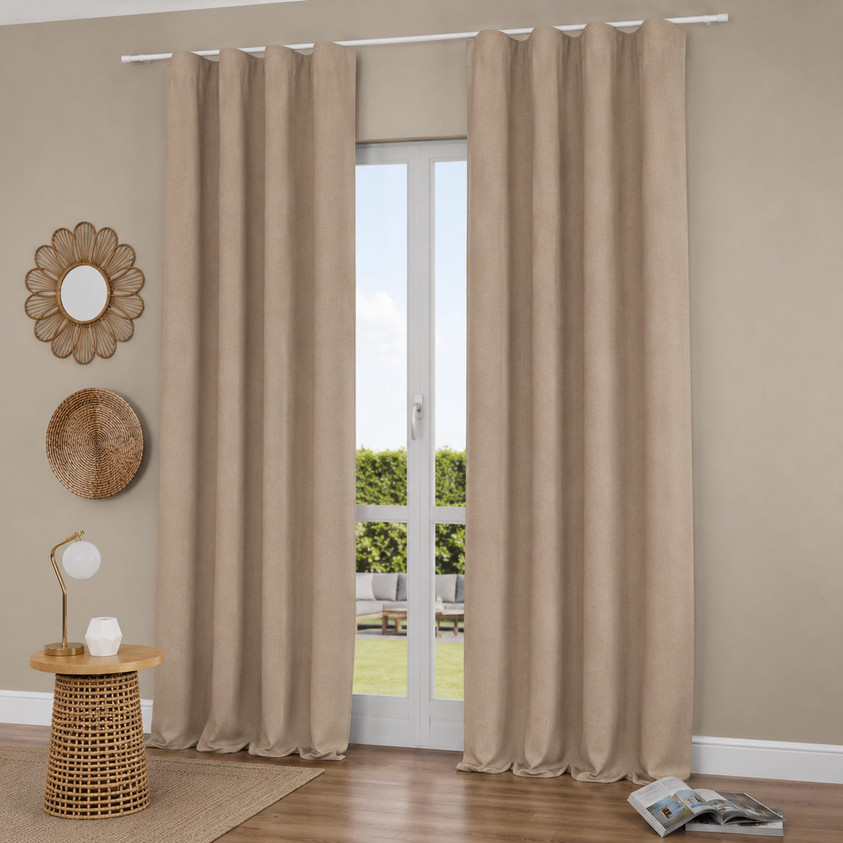 Pannello Tenda con Fascia Copri Bastone Hector Maè 145x290 cm - Via Roma 60