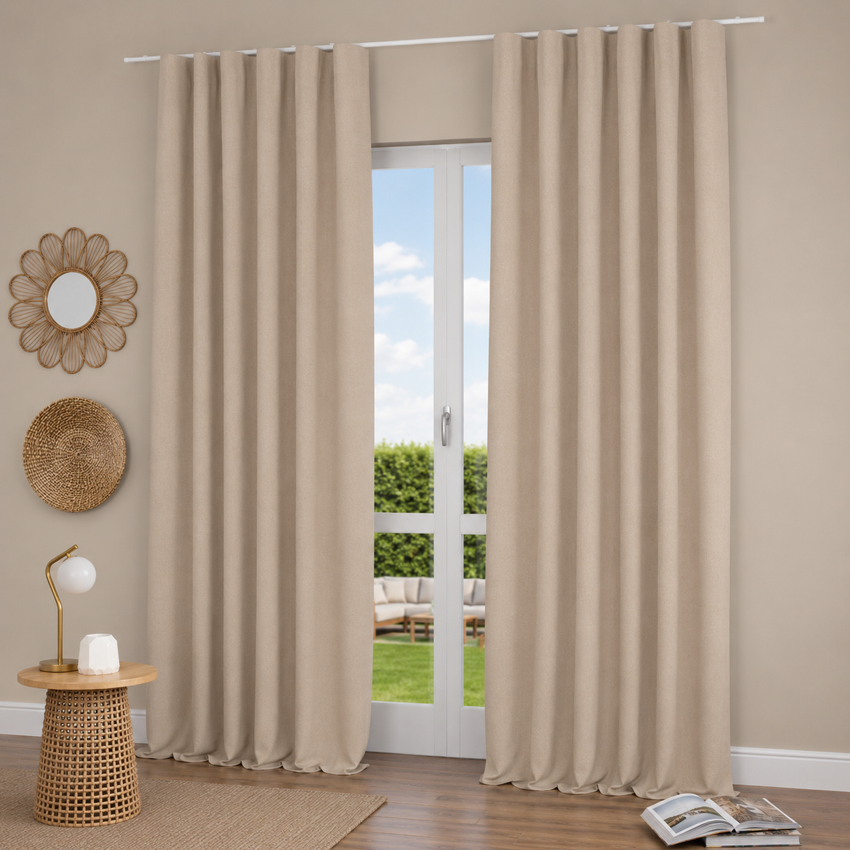 Pannello Tenda con Fascia Copri Bastone Hector Maè 145x290 cm - Via Roma 60